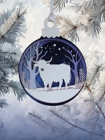 Highland Silhouette Animal Bauble