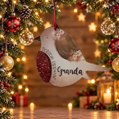Personalised Christmas Robin