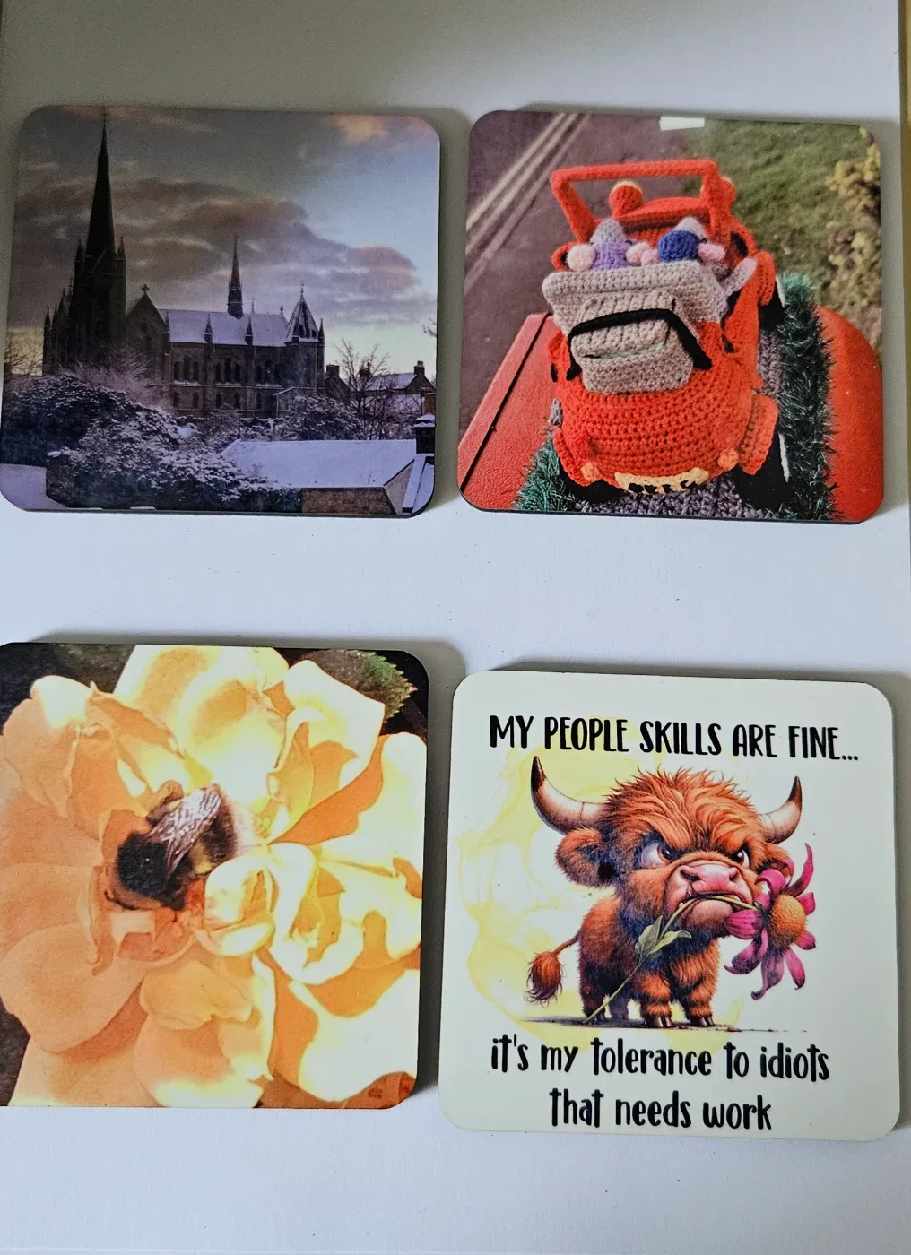4 x Square Coaster